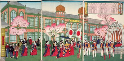 Opening ceremony of the Second Industrial Exhibition in Tokyo, 1 March-30 June 1881 by Kunimatsu